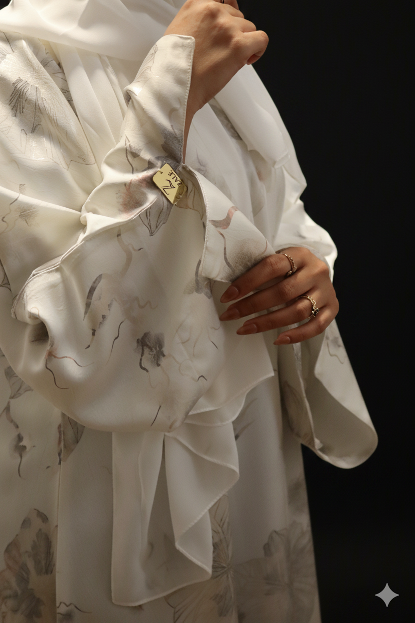 Elegant Pure White Abaya