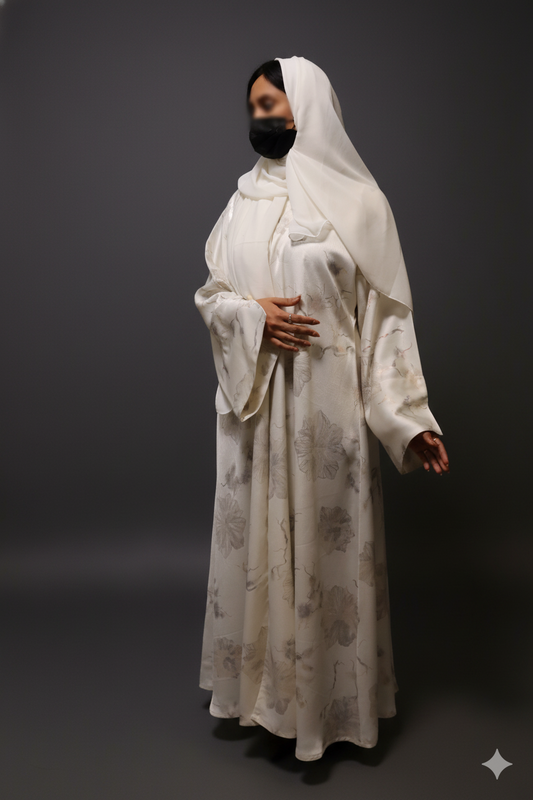 Elegant Pure White Abaya