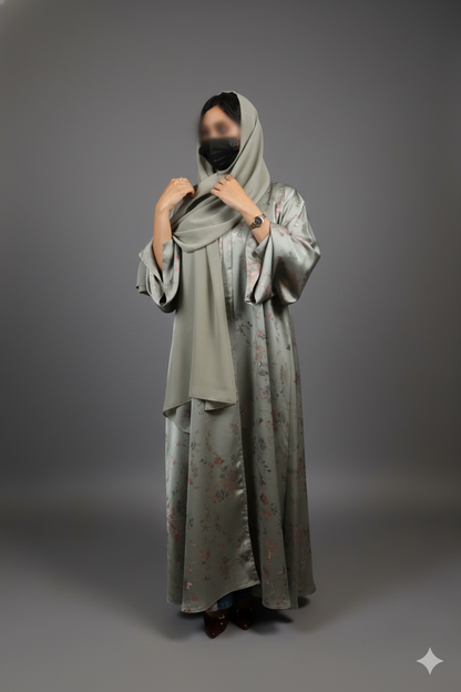Sophisticated Sage Green Abaya