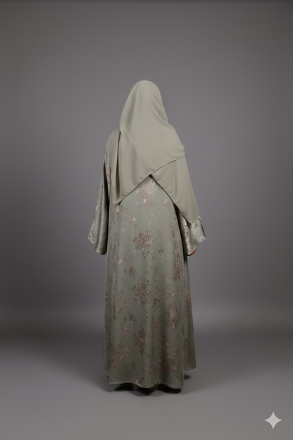 Sophisticated Sage Green Abaya