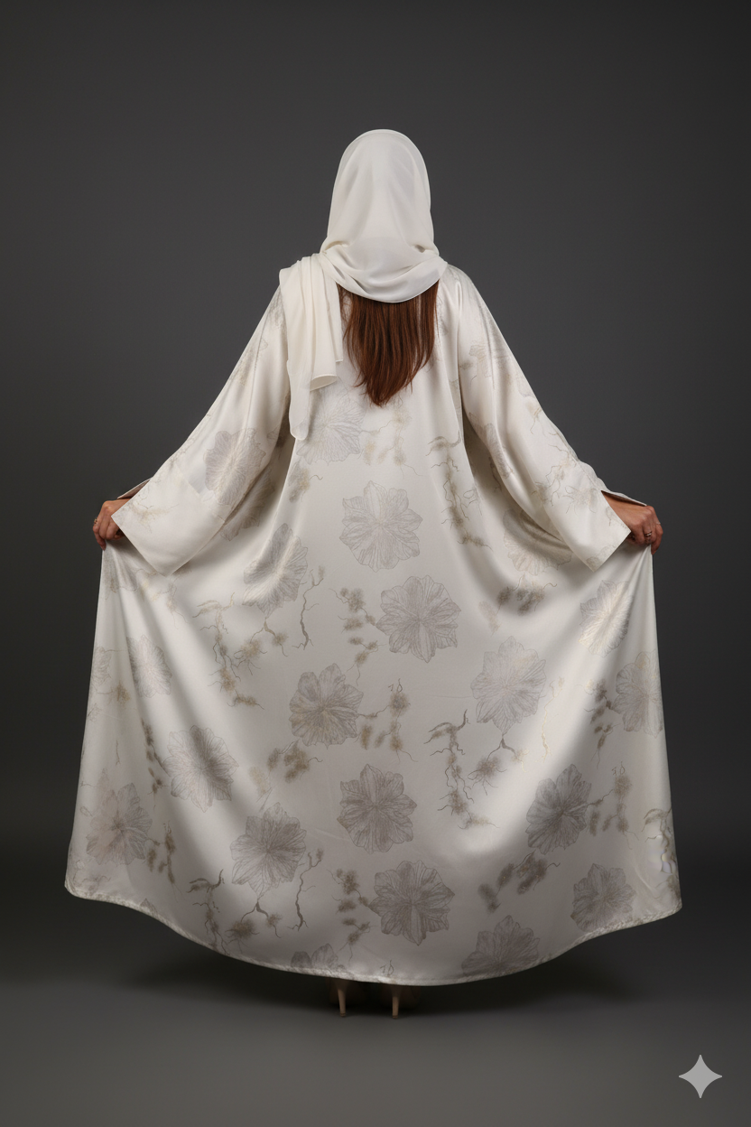 Elegant Pure White Abaya