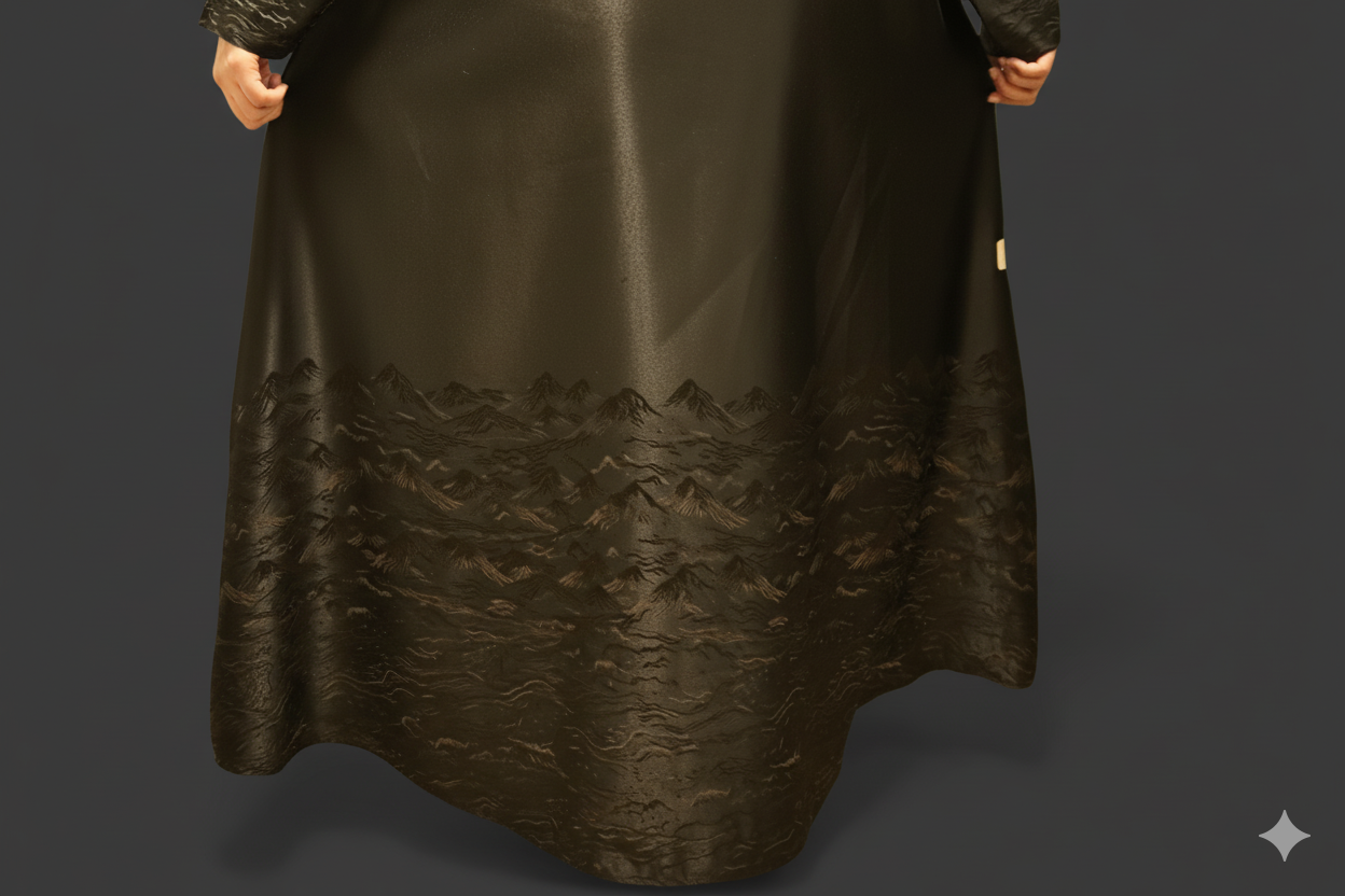 Luxe Black Abaya with a Unique Design