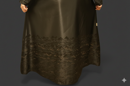 Luxe Black Abaya with a Unique Design