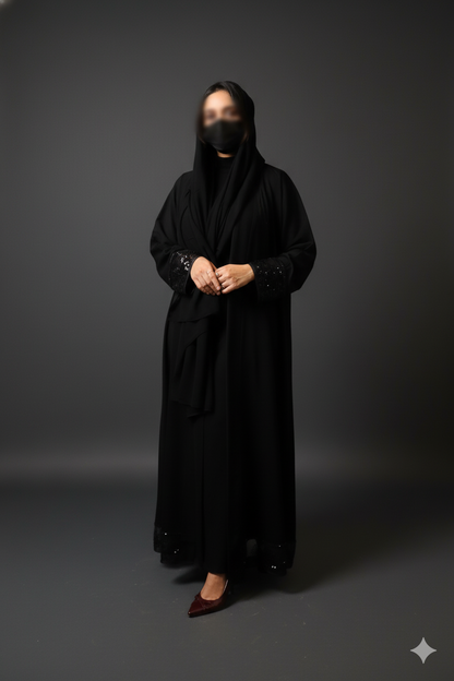 Embellished Abaya - Black