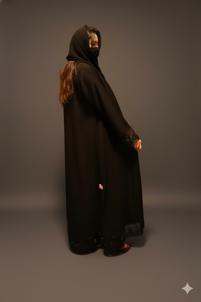 Embellished Abaya - Black